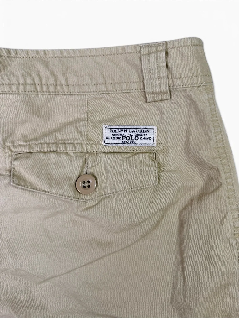 Polo Ralph Lauren Size 18 Khaki Cargo Shorts Classic Chino Tan